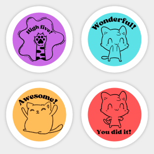 Cat stickers, ideal for teachers Sticker